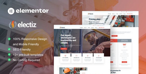 Electriz – Electrical Installation & Maintenance Service Elementor Template Kit Electriz – Electrical Installation & Maintenance Service Elementor Template Kit