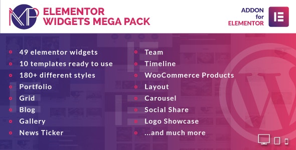 Elementor Widgets Mega Pack – Addons for Elementor Page Builder WordPress Plugin Elementor Widgets Mega Pack – Addons for Elementor Page Builder WordPress Plugin