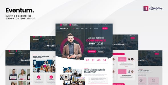 Eventum – Event & Conference Elementor Template Kit Eventum – Event & Conference Elementor Template Kit