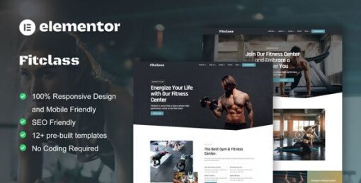 FitClass – Fitness & Gym Services Elementor Template Kit