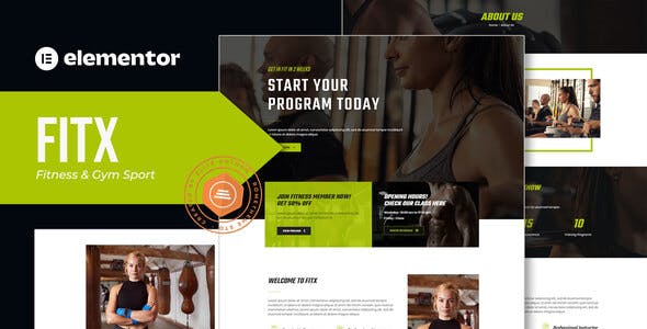 Fitx – Fitness & Gym Elementor Template Kit Fitx – Fitness & Gym Elementor Template Kit