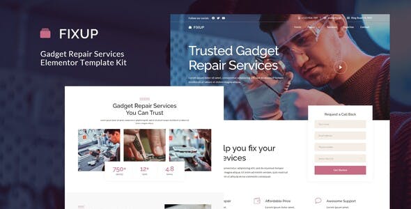 FixUp – Gadget Repair Services Elementor Template Kit FixUp – Gadget Repair Services Elementor Template Kit