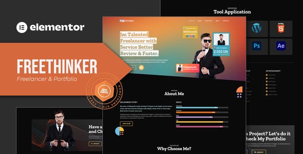 Freethinker – Freelancer & Portfolio Elementor Template Kit Freethinker – Freelancer & Portfolio Elementor Template Kit