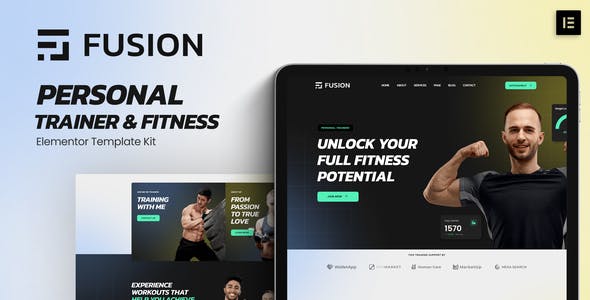 Fusion – Personal Trainer & Fitness Elementor Template Kit Fusion – Personal Trainer & Fitness Elementor Template Kit