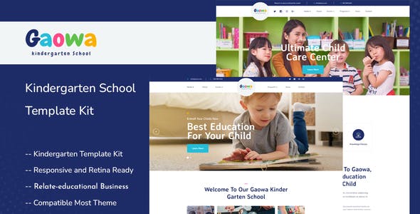 Gaowa – Kindergarten School Elementor Template Kit Gaowa – Kindergarten School Elementor Template Kit