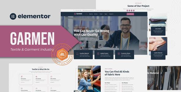 Garmen – Textile & Garment Industry Elementor Template Kit Garmen – Textile & Garment Industry Elementor Template Kit