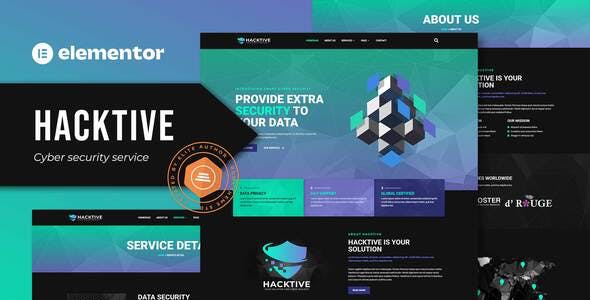 Hacktive – Cyber Security Service Elementor Template Kit Hacktive – Cyber Security Service Elementor Template Kit