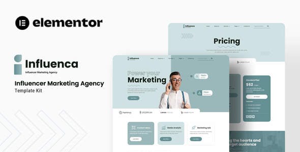 Influenca – Influencer Marketing Agency Elementor Template Kit Influenca – Influencer Marketing Agency Elementor Template Kit