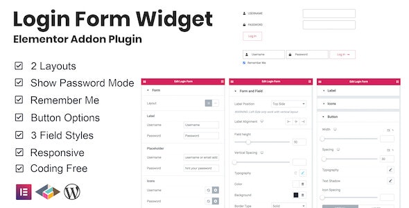 Login Form Widget For Elementor Login Form Widget For Elementor