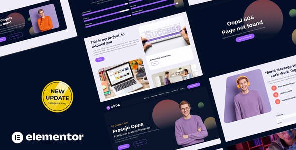 Oppa – Personal Portfolio Elementor Template Kit Oppa – Personal Portfolio Elementor Template Kit