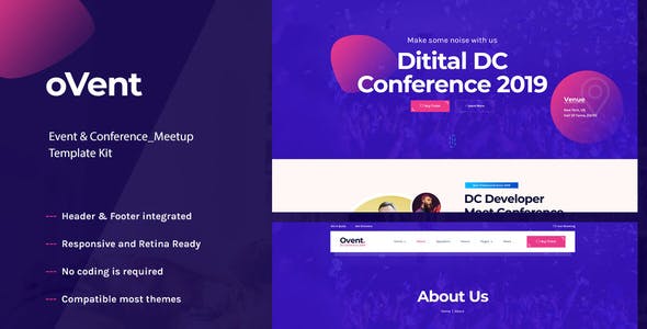Ovent – Event Conference & Meetup Elementor Template Kit Ovent – Event Conference & Meetup Elementor Template Kit