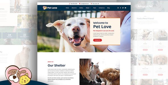 Pet Love – Animal Shelter Elementor Template Kit Pet Love – Animal Shelter Elementor Template Kit