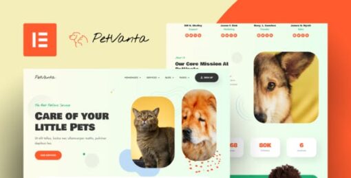 Petvanta – Pet Care Services Elementor Template Kit