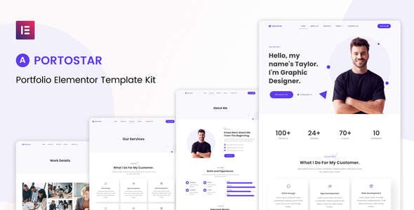 Portostar – Personal Portfolio Elementor Template Kit Portostar – Personal Portfolio Elementor Template Kit