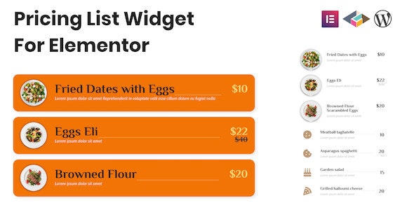 Pricing List Widget For Elementor Pricing List Widget For Elementor