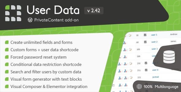 PrivateContent – User Data Add-on PrivateContent – User Data Add-on