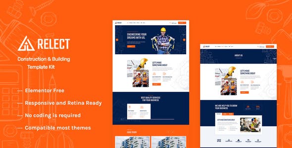 Relect – Construction & Building Elementor Template Kit Relect – Construction & Building Elementor Template Kit