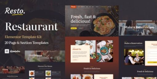 Resto. – Restaurant Catering & Cafe Elementor Template Kit