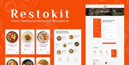 Restokit – Food & Restaurant Elementor Template Kit