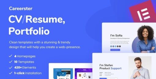 Careerster – CV/Resume Elementor Template Kit