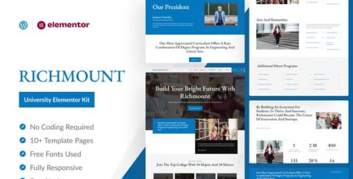 Richmount University – Education Elementor Pro Template Kit