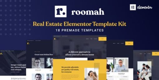 Roomah – Real Estate Agent Elementor Template Kit