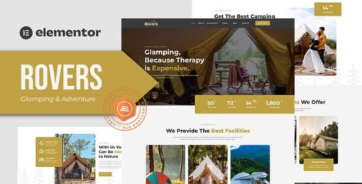 Rovers – Glamour Camping & Adventure Elementor Template Kit
