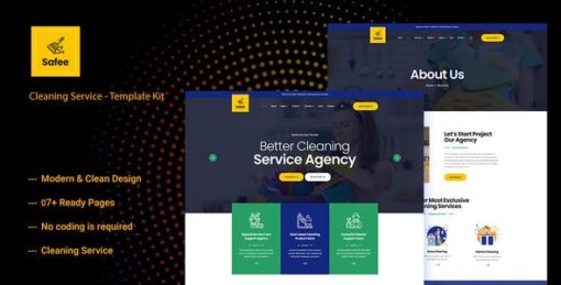 Safee – Cleaning Service Elementor Template Kit