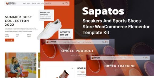 Sapatos – Sneakers & Sports Shoes Store WooCommerce Elementor Template Kit