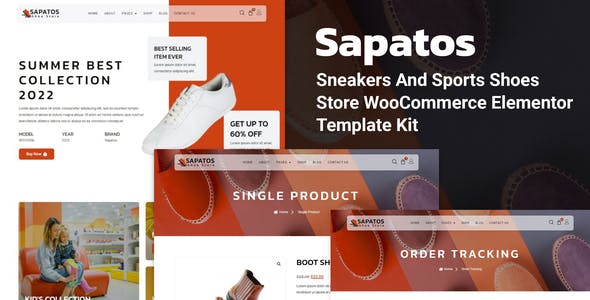 Sapatos – Sneakers & Sports Shoes Store WooCommerce Elementor Template Kit Sapatos – Sneakers & Sports Shoes Store WooCommerce Elementor Template Kit