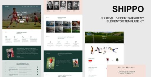 Shippo – Football & Sports Academy Elementor Template Kit