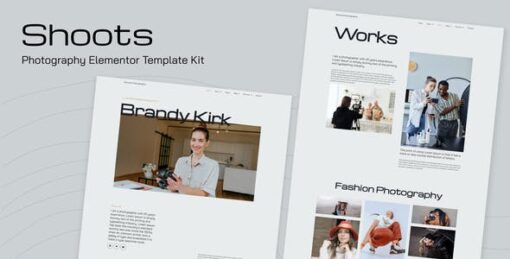 Shoots – Photography Elementor Template Kits