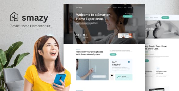 Smazy – Smart Home System Elementor Template Kits Smazy – Smart Home System Elementor Template Kits