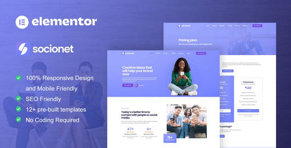 Socionet – Social Media Marketing Agency Elementor Template Kit Socionet – Social Media Marketing Agency Elementor Template Kit