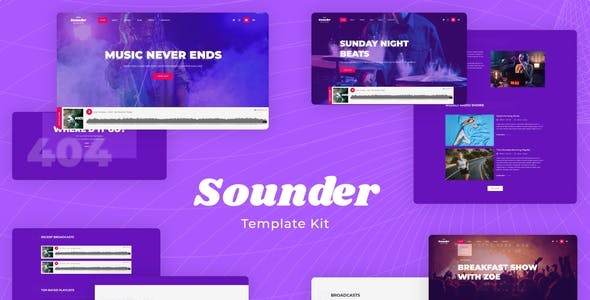 Sounder | Internet Radio & Streaming Elementor Template Kit Sounder | Internet Radio & Streaming Elementor Template Kit