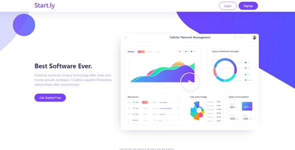 Startly Template Kit for Startups, SaaS & Software Startly Template Kit for Startups, SaaS & Software