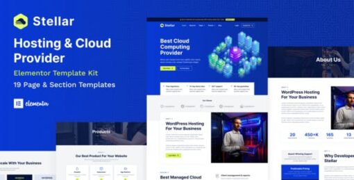 Stellar – Hosting & Cloud Provider WordPress Elementor Template Kit