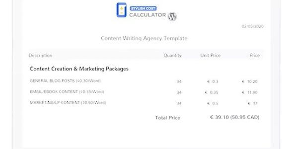 Stylish Cost Calculator Premium Stylish Cost Calculator Premium