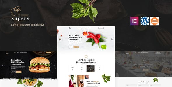 Superv Cafe – Restaurant Elementor Template Kit Superv Cafe – Restaurant Elementor Template Kit
