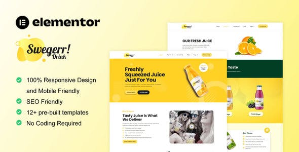 Swegerr – Juice & Fresh Drink Elementor Template Kit Swegerr – Juice & Fresh Drink Elementor Template Kit