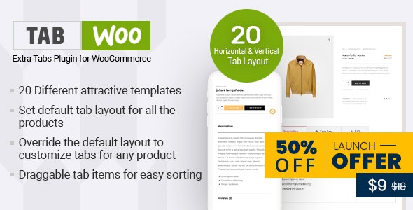 TabWoo – Extra Tabs Plugin for WooCommerce TabWoo – Extra Tabs Plugin for WooCommerce