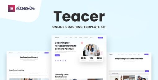 Teacer – Online Coaching Elementor Template Kit
