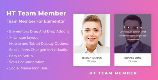 Team Member For Elementor