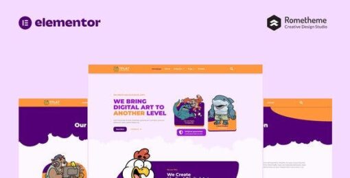 Tflat NFT Portfolio Elementor Pro Full Site Template Kit