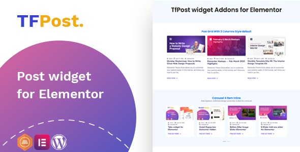 TFPosts Addon For Elementor TFPosts Addon For Elementor