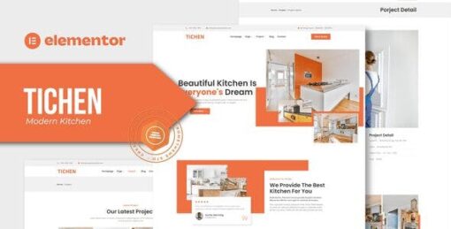 Tichen – Modern Kitchen Elementor Template Kit