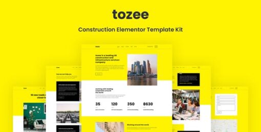 Tozee – Construction Elementor Template Kit