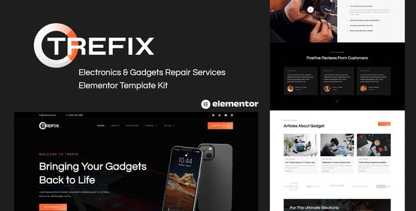 Trefix – Electronics & Gadgets Repair Services Elementor Template Kit Trefix – Electronics & Gadgets Repair Services Elementor Template Kit