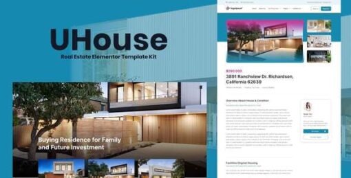 UHouse – Real Estate Elementor Template Kit