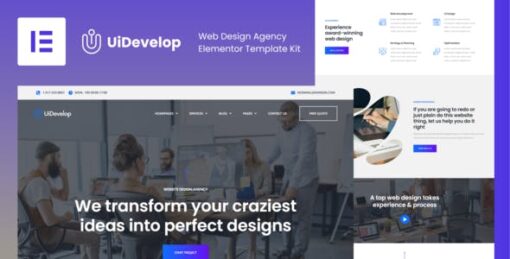 UiDevelop – Web Design Agency Elementor Template Kit
